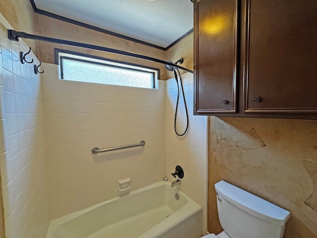 3619 W Wadley Ave, Midland, TX 79707 - bathroom featuring washtub / shower combination and a textured ceiling