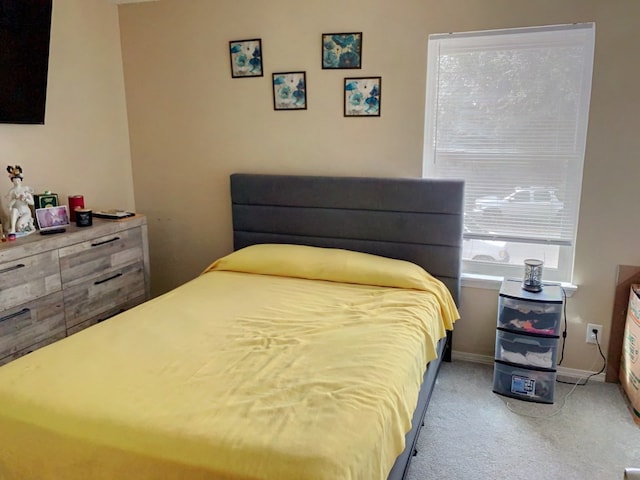 bedroom with carpet