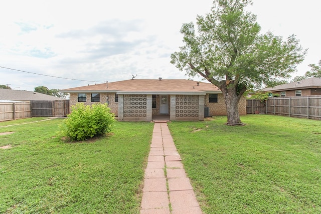 2702 Ann Dr, Big Spring, TX 79720 - back of house featuring a fenced backyard and brick siding