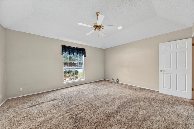 2209 Southampton Ln, Midland, TX 79705 - carpeted empty room with a ceiling fan and a textured ceiling