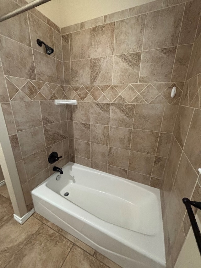 full bath with tile patterned flooring and tub / shower combination