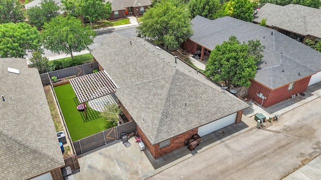 aerial perspective of suburban area