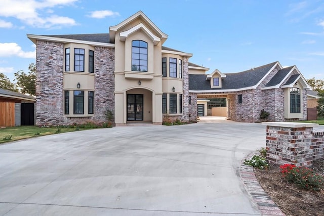 view of front of home with french doors