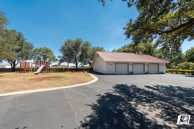 exterior space with a playground