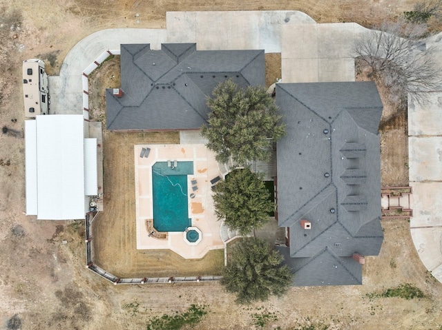 birds eye view of property