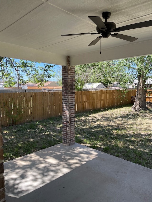 1208 W Tennessee Ave, Midland, TX 79701 - view of patio featuring ceiling fan