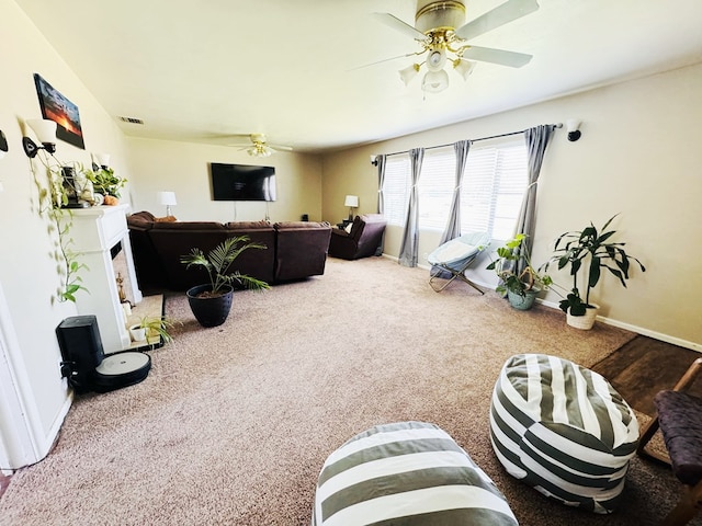 view of carpeted living room