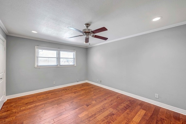 1002 Boyd Ave, Midland, TX 79705 - empty room featuring baseboards, hardwood / wood-style flooring, and a ceiling fan