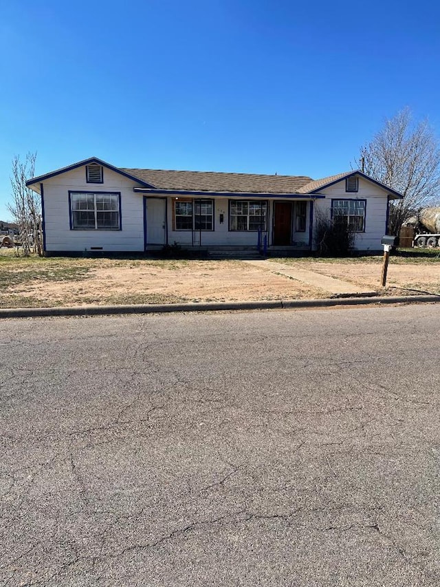 view of ranch-style home