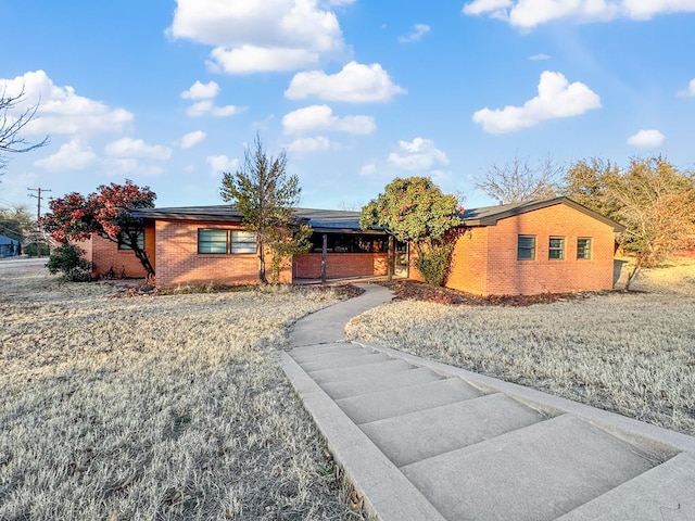 view of single story home