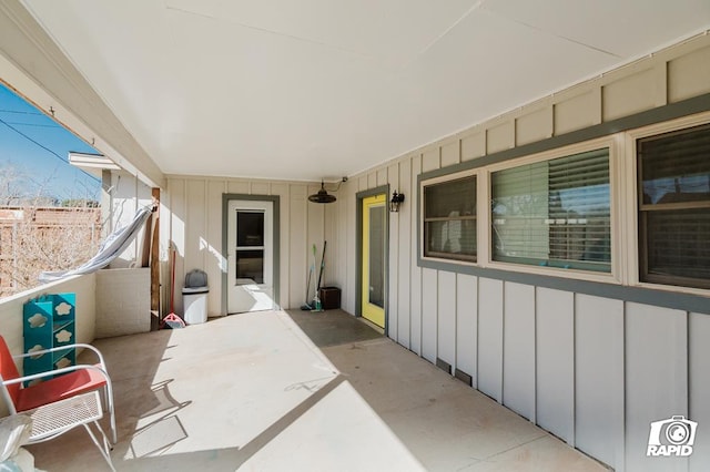 view of patio with a balcony