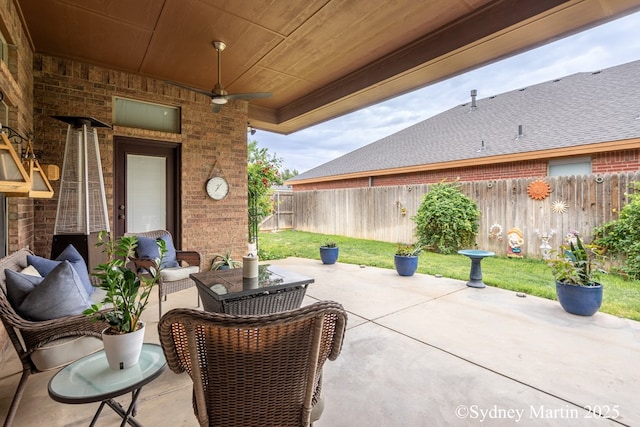 view of patio / terrace with a fenced backyard