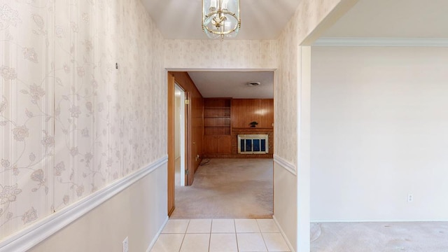 3525 Stanolind Ave, Midland, TX 79707 - hall with carpet floors and tile patterned flooring