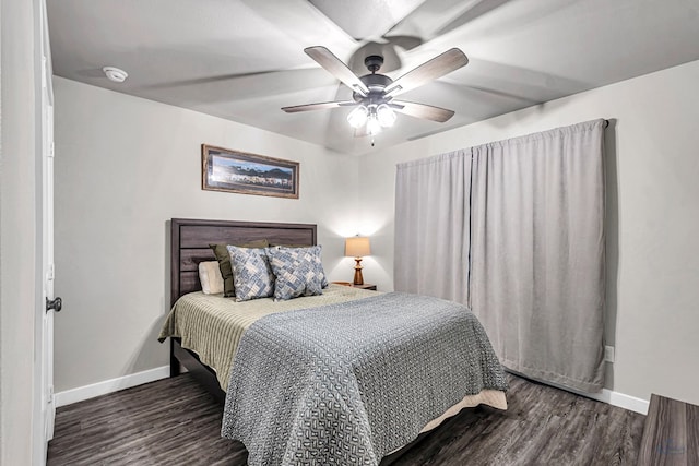 2408 Partridge St, Midland, TX 79705 - bedroom with wood finished floors and a ceiling fan