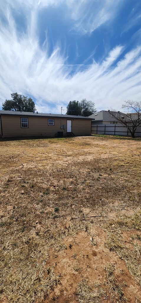 exterior space featuring fence