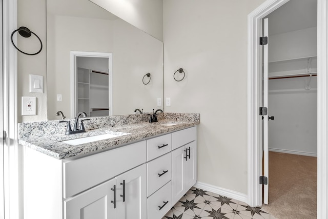 bathroom featuring vanity