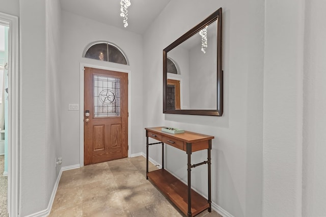 entryway with baseboards