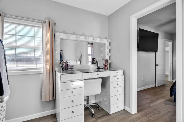 office featuring dark hardwood / wood-style floors