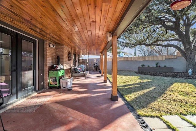 view of patio / terrace with fence