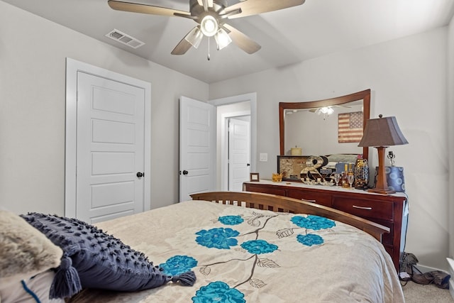 1201 Bajada St, Midland, TX 79705 - bedroom featuring carpet flooring and a ceiling fan