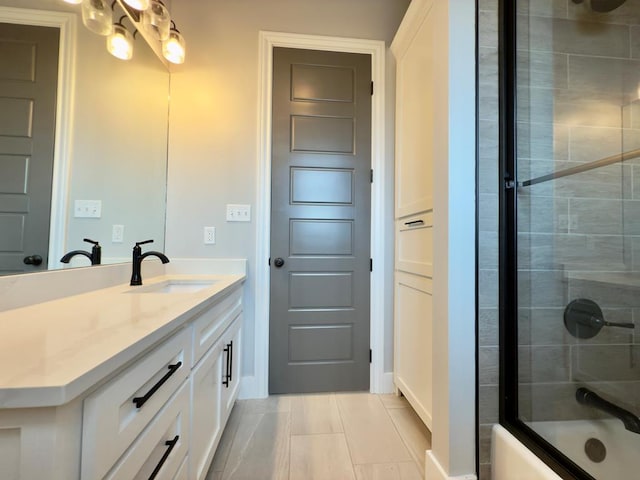 5516 E County Rd 93, Midland, TX 79706 - full bath with vanity and shower / bath combination with glass door