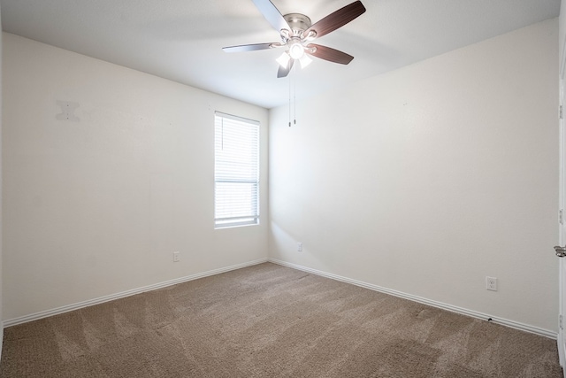 4906 Meadowside St, Midland, TX 79705 - carpeted spare room featuring ceiling fan and baseboards