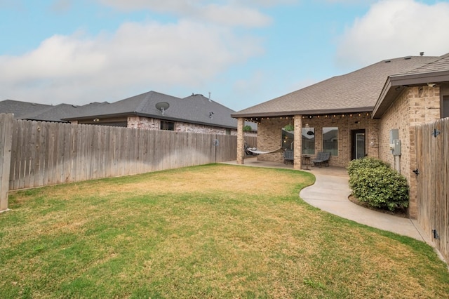4506 San Pedro Ct, Midland, TX 79707 - view of yard featuring a fenced backyard and a patio