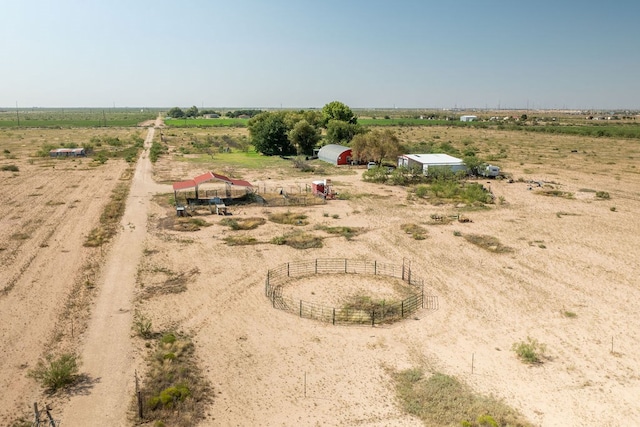 aerial view with a rural view