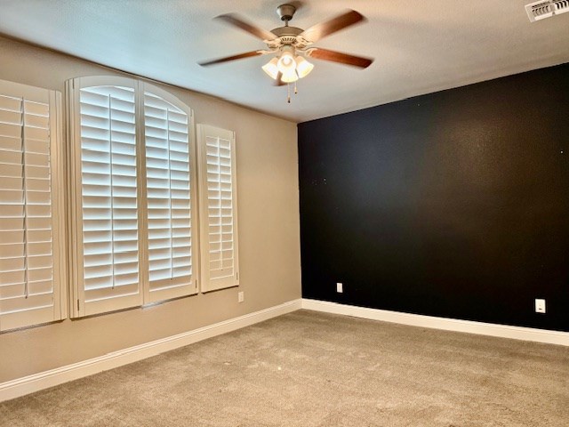37 Devon Ct, Odessa, TX 79765 - carpeted empty room featuring ceiling fan and baseboards