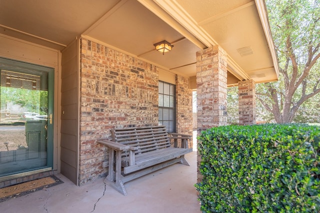 view of patio with covered porch