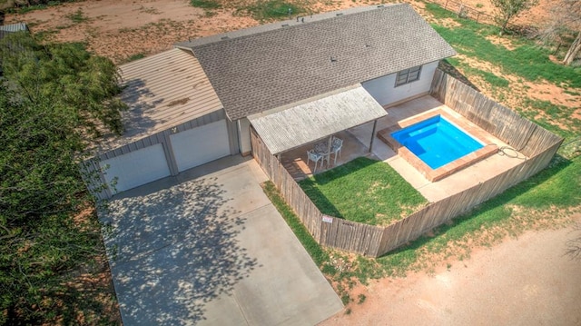 4606 N County Rd 1135, Midland, TX 79705 - aerial view of property and surrounding area with a pool area