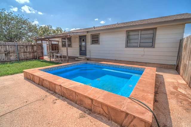 4606 N County Rd 1135, Midland, TX 79705 - view of swimming pool with a fenced backyard, a patio, and entry steps