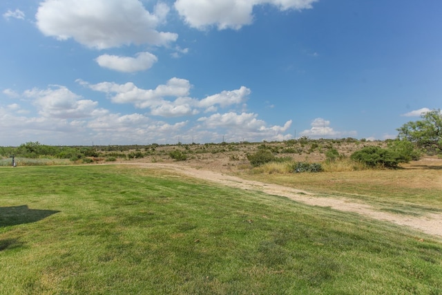 view of yard featuring a rural view