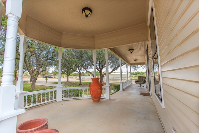 view of patio with covered porch