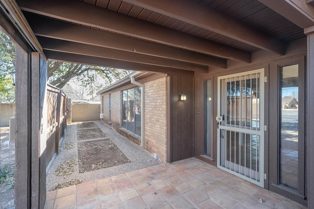 view of patio / terrace with a fenced backyard