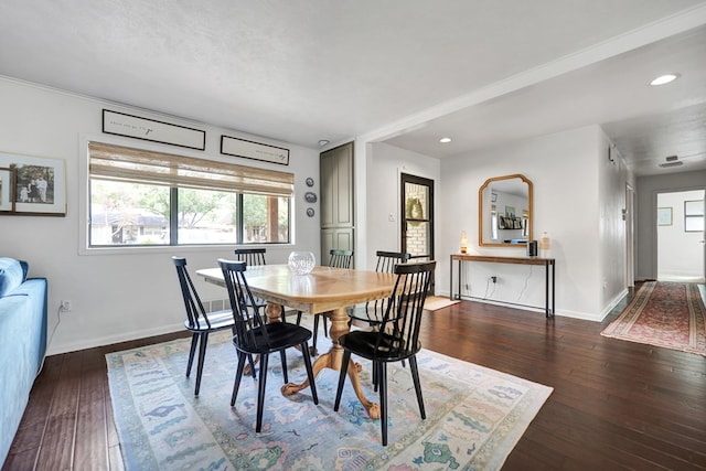 907 Harvard Ave, Midland, TX 79701 - dining area featuring healthy amount of natural light, hardwood / wood-style flooring, baseboards, and recessed lighting
