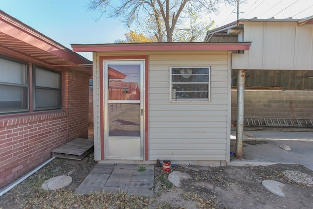 view of doorway to property