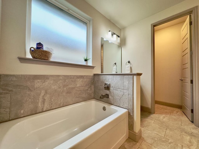 bathroom featuring a bathing tub