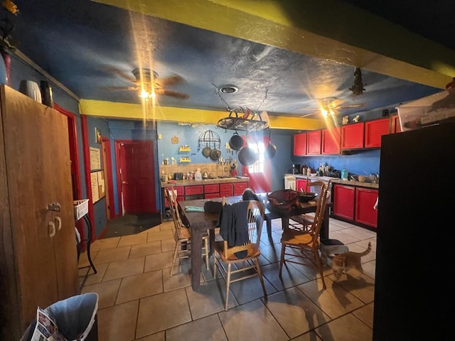 1603 5th St, Big Spring, TX 79720 - dining space with light tile patterned floors