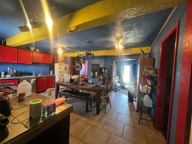 1603 5th St, Big Spring, TX 79720 - dining area featuring light tile patterned flooring