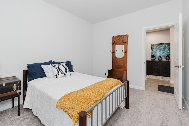 bedroom with carpet