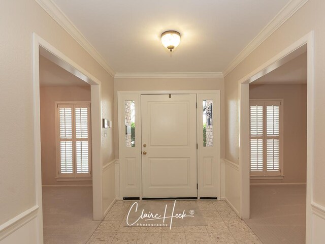 3307 Stanolind Ct, Midland, TX 79707 - entryway with crown molding and baseboards