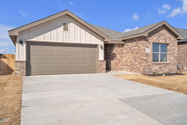 ranch-style house featuring a garage