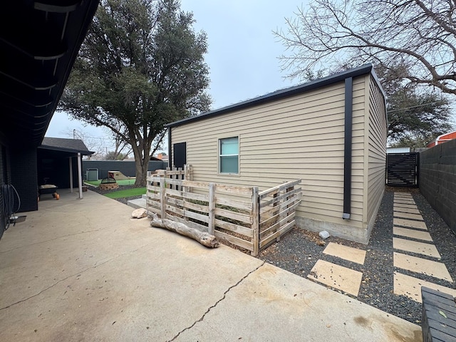 exterior space with a patio