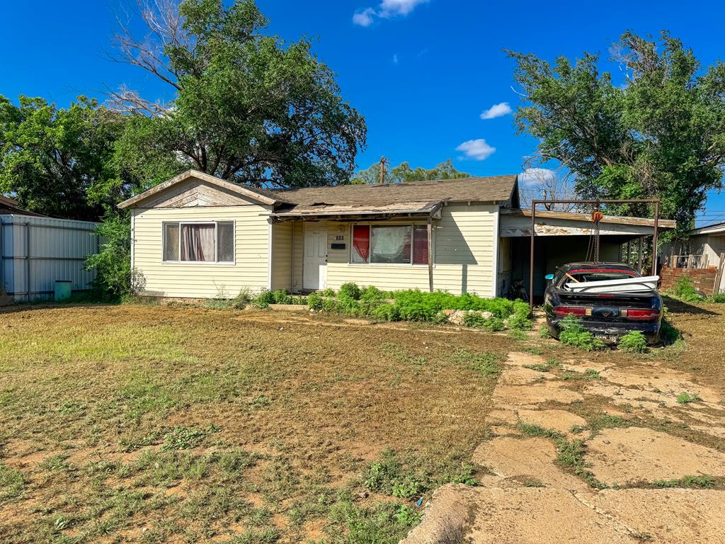 1803 Mittel Ave, Big Spring, TX 79720 - ranch-style house featuring a carport