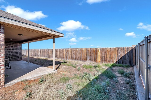 view of yard featuring a patio