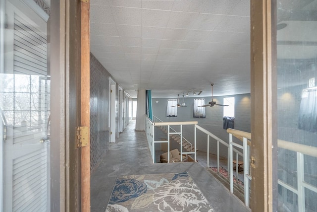 hallway with plenty of natural light