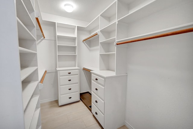 view of walk in closet