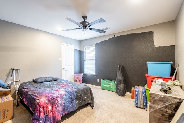 3505 Coquina Ln, Midland, TX 79707 - bedroom featuring carpet, ceiling fan, and baseboards