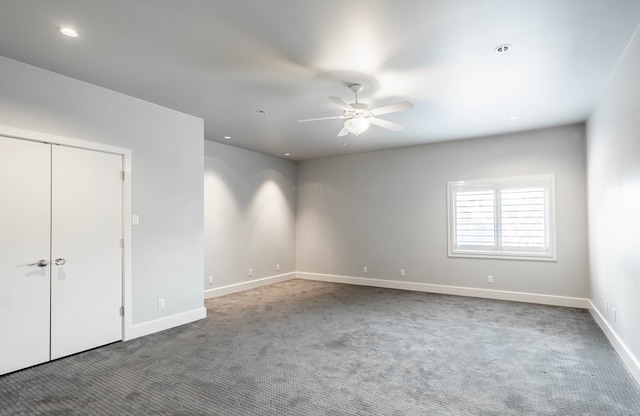 15 Lakes Dr, Midland, TX 79705 - unfurnished bedroom with carpet floors, recessed lighting, and a ceiling fan